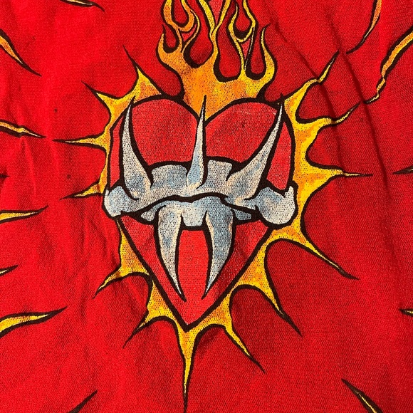 Vintage Dogpile Los Angeles thin mesh Sacred heart long sleeve shirt - Picture 2 of 4